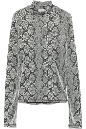 COPERNI Snakeskin-print top
