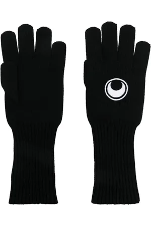 Marine Serre Moon-logo knit gloves