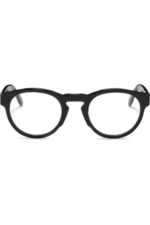 Palm Angels Monogram-plaque round-frame glasses