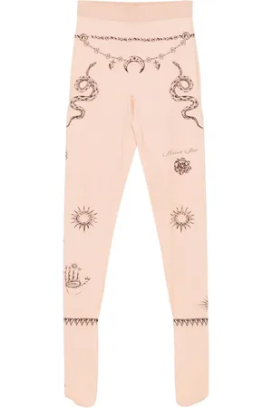 Marine Serre Tattoo-printed jersey tights