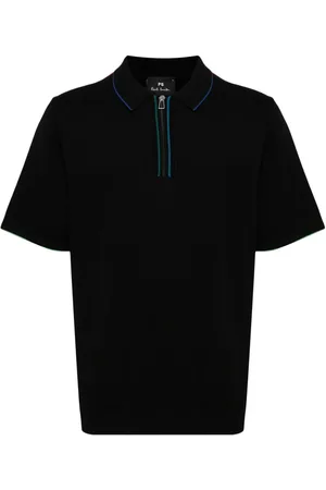 Paul Smith Contrasting-trim zip-fastening polo shirt