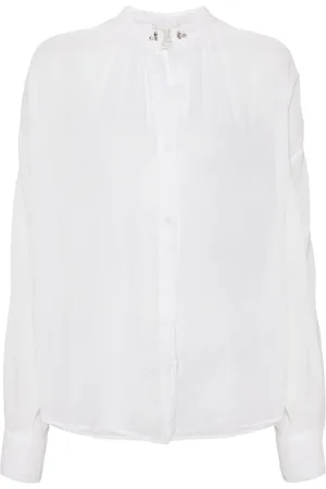 FORTE FORTE Crystal-embellished semi-sheer shirt
