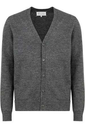 Maison Margiela Elbow-patch fine-knit cardigan
