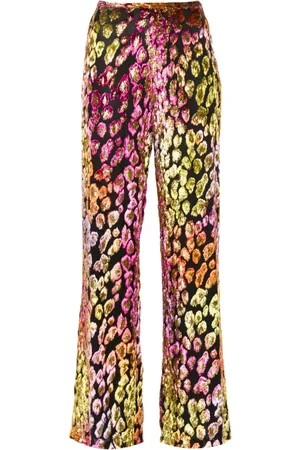FORTE FORTE Leopard metallic wide trousers