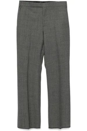 LARDINI Houndstooth tapered trousers