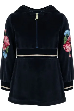 Lapin House Floral embroidery hooded dress