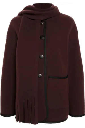FORTE FORTE Scarf-detail single-breasted coat