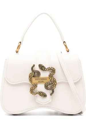 Roberto Cavalli Iconic Snakes-plaque tote bag