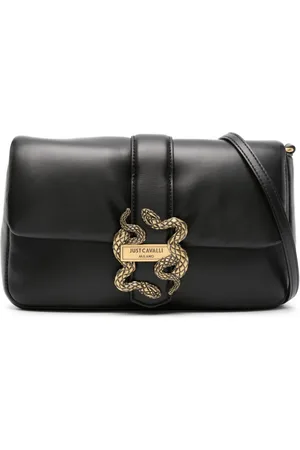 Roberto Cavalli Iconic Snakes-plaque tote bag