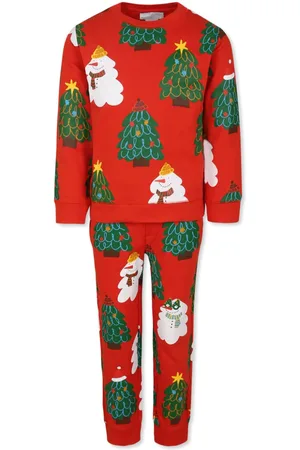 Stella McCartney Christmas-print organic-cotton trousers