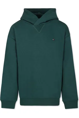 Tommy Hilfiger Logo-embroidered ribbed-hem hoodie