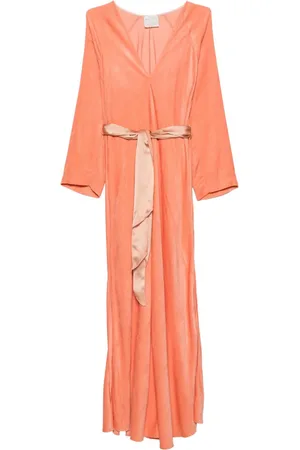 FORTE FORTE Belted corduroy maxi dress