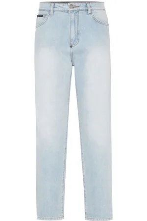 Philipp Plein Logo wide-leg jeans