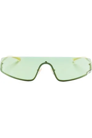 Gucci Square-G-motif shield-frame sunglasses
