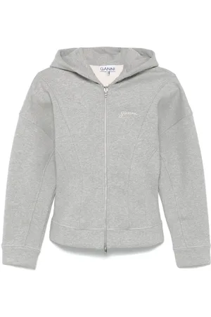 Ganni Embroidered-logo jacket
