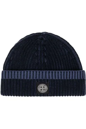 Stone Island Logo-patch beanie hat