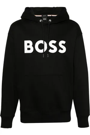 HUGO BOSS Logo-print cotton hoodie