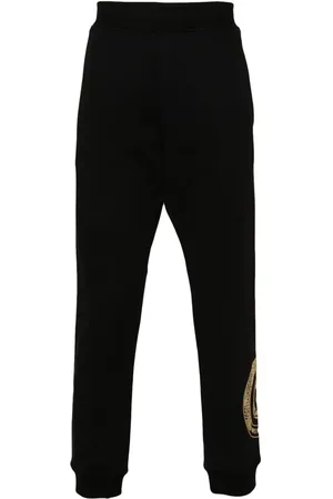 Roberto Cavalli Logo-stamp cotton track pants