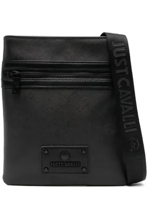 Roberto Cavalli Logo-patch rectangular messenger bag