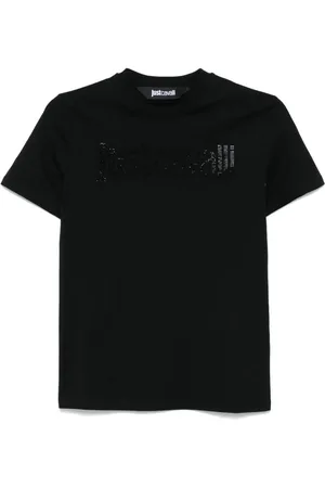 Roberto Cavalli Crystal-logo T-shirt