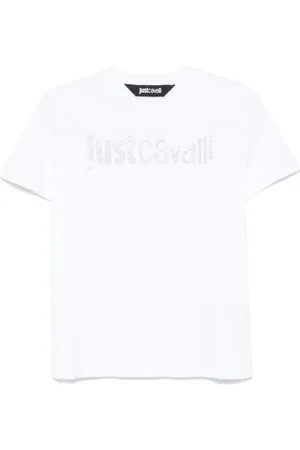 Roberto Cavalli Crystal-logo T-shirt