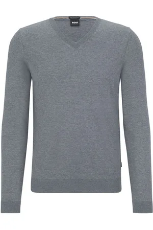 HUGO BOSS V-neck virgin-wool jumper