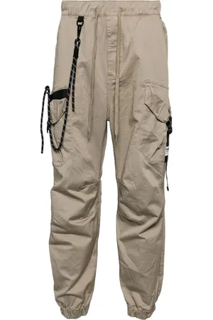 Musium Div. Logo-patch tapered trousers