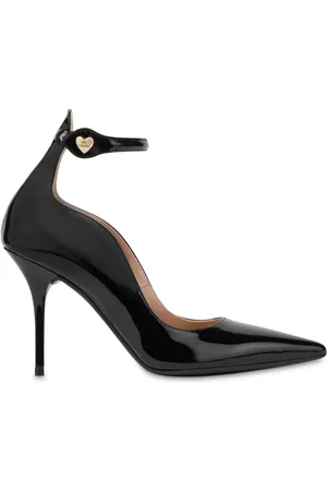 Moschino 100mm pointed-toe leather pumps