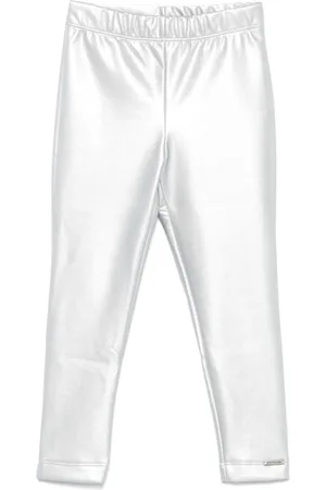 MONNALISA Metallic-effect leggings