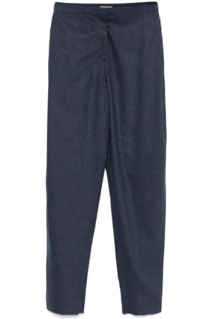 Emporio Armani Mélange-effect trousers