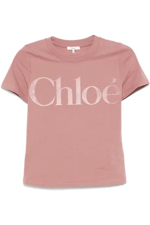 Chloé Flocked-logo T-shirt