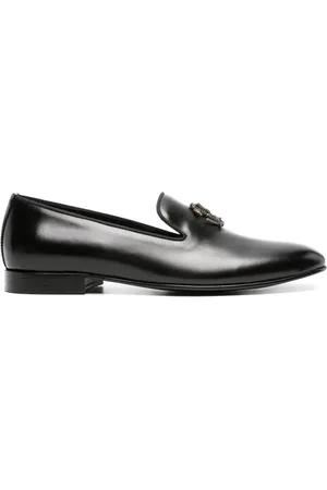 Roberto Cavalli RC-plaque leather loafers