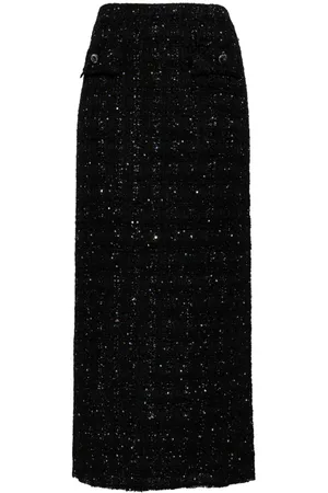 JNBY Coarse jacquard H-shaped long waist skirt