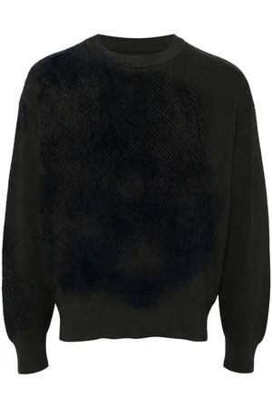 CROQUIS Smudge-effect flocked sweater