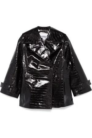 Ganni Croc-embossed jacket