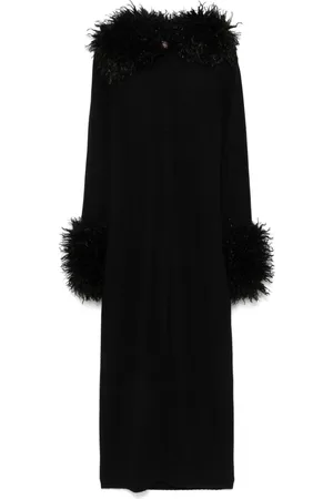 Twin-Set Ribbed midi dress