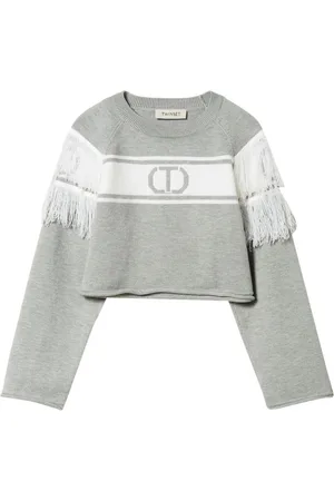 Twin-Set Fringe detail jacquard jumper