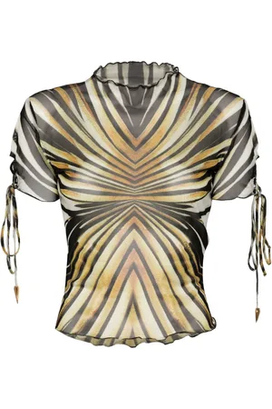 Roberto Cavalli Ray Of Gold mesh T-shirt