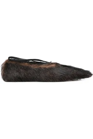 Plan C Fur ballet flats