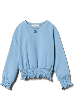 Twin-Set Crew neck smocked detailing sweatshirt