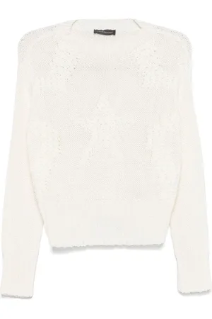 LORENA ANTONIAZZI Star-jacquard sweater