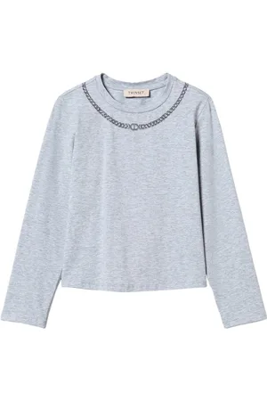 Twin-Set Rhinestone necklace t-shirt