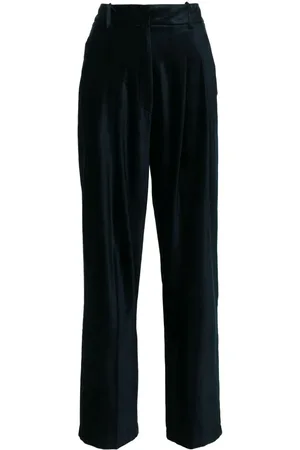 FORTE FORTE Darted tapered velvet trousers