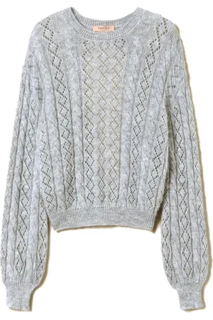 Twin-Set Cable-knit open-back jumper