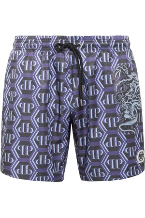 Philipp Plein Monogram pattern swim shorts