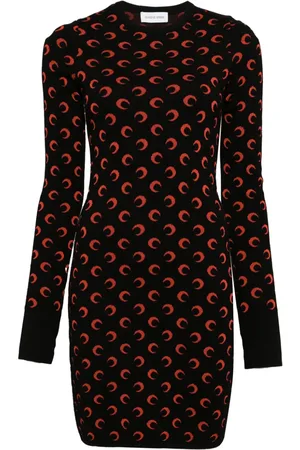 Marine Serre Moon jacquard knitted dress
