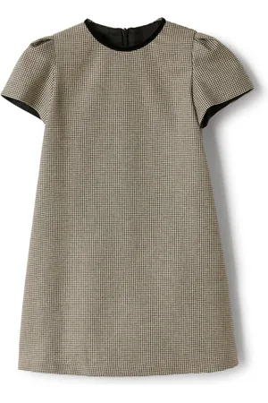 Il gufo Dogtooth-pattern dress