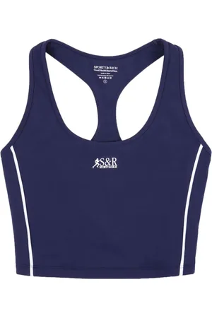 Sporty & Rich Logo-print cropped top