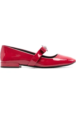 VERSACE Gianni Ribbon ballerina shoes