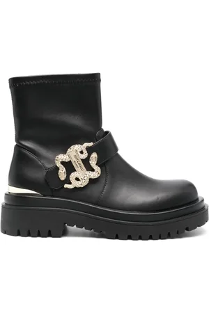Roberto Cavalli Logo-plaque ankle boots